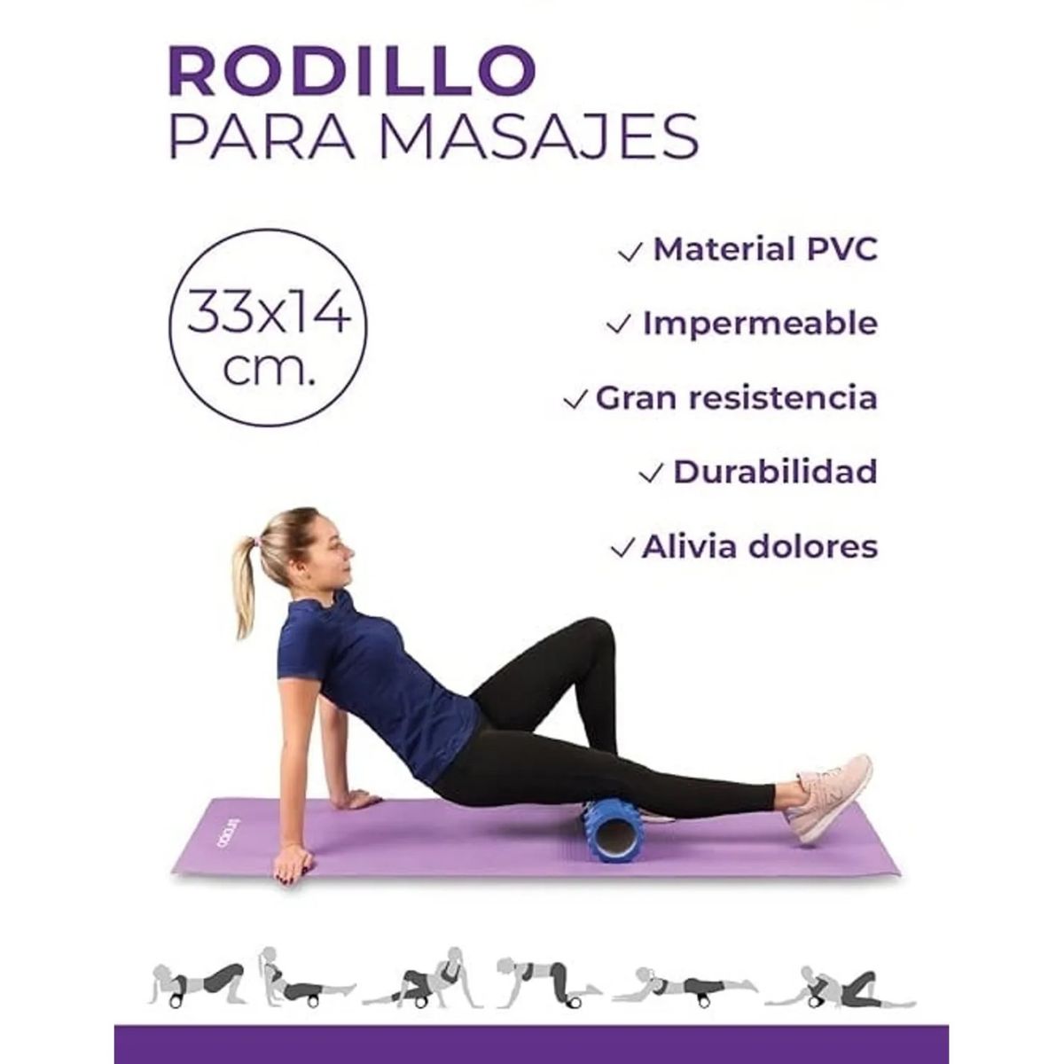 MOVI - Rodillo 2 EN 1 (Yoga y Masaje Muscular Antiestrés)