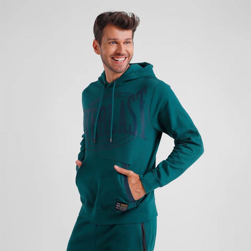 EVERLAST - Polerón Hombre Everlast Verde Canguro Fleece Clinch.