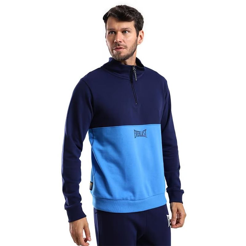 EVERLAST - Polerón Hombre Everlast Azul Hook Qtr Zip