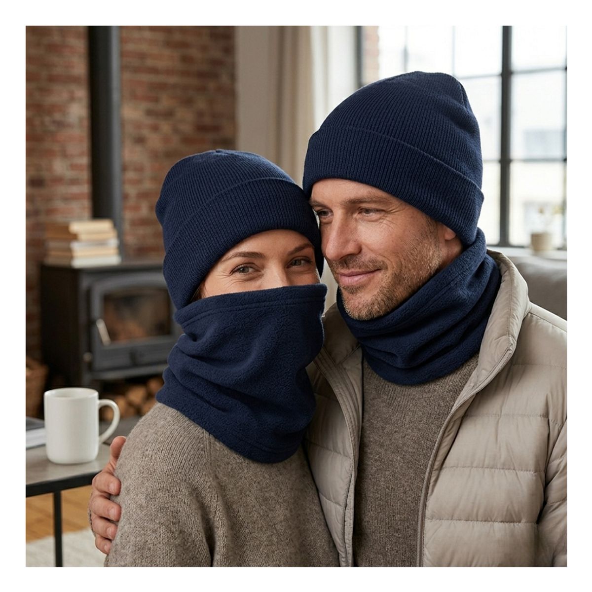 EKOL TACTICA MILITAR - Conjunto Térmico Invierno Gorro Polar Unisex + Cuello