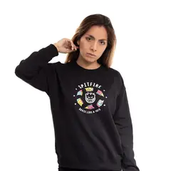 SPITFIRE - Polerón Cuello Redondo Mujer Negro