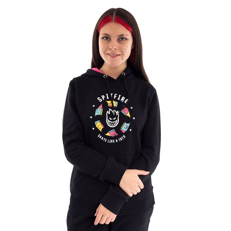 SPITFIRE - Polerón Hoodie Mujer Spitfire Negro