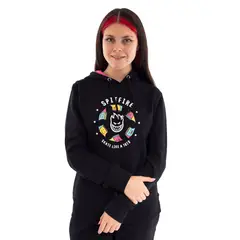SPITFIRE - Polerón Hoodie Mujer Negro