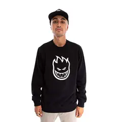 SPITFIRE - Polerón Negro Crew Unisex Hombre.