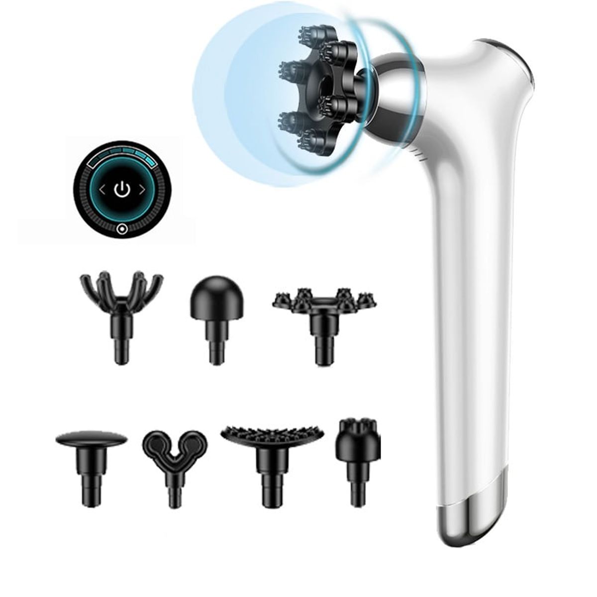 PICORU - KONKA K1 Pistola Masajeador Muscular Recargable - Blanco.