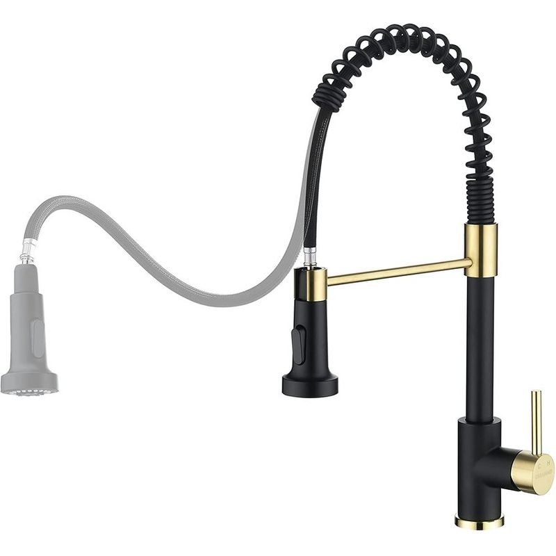 GENERICO - Grifo de cocina 360 extensible de acero cepillado