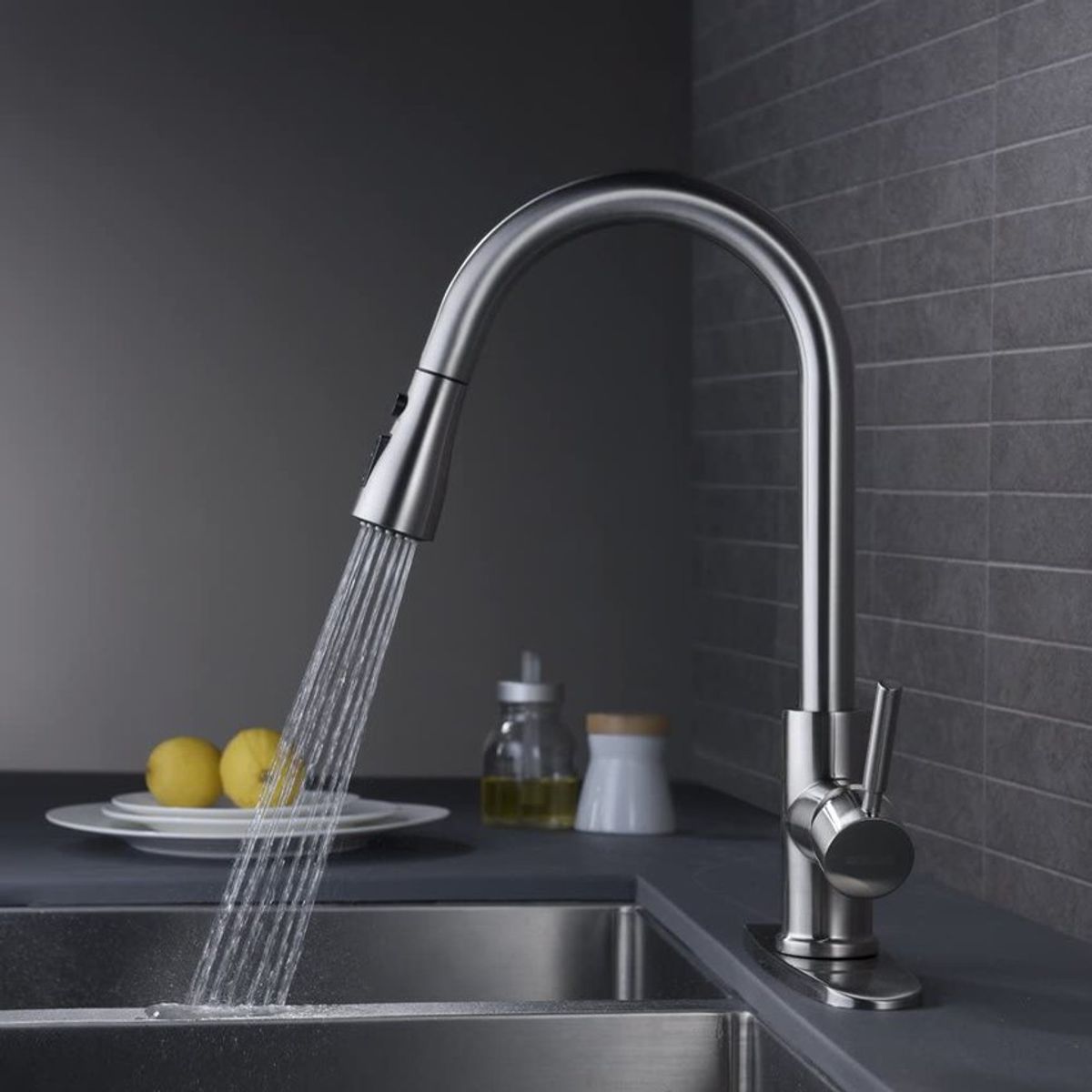 PUREPOWER - Grifo de cocina con rociador extraíble