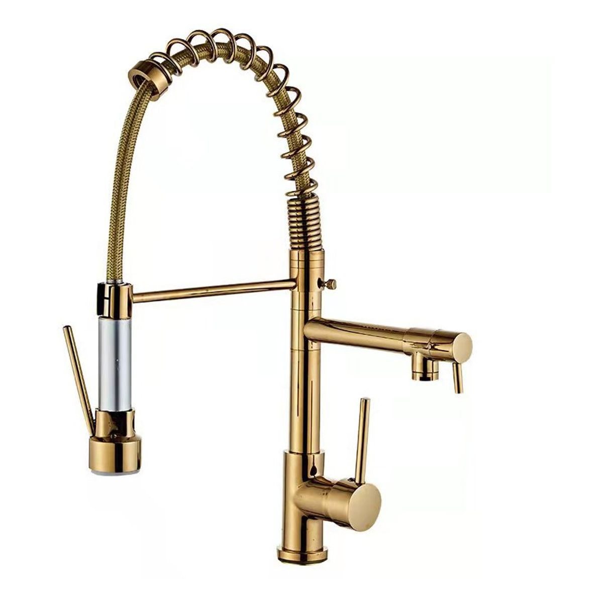 PUREPOWER - Grifo de cocina 360 extensible de acero cepillado