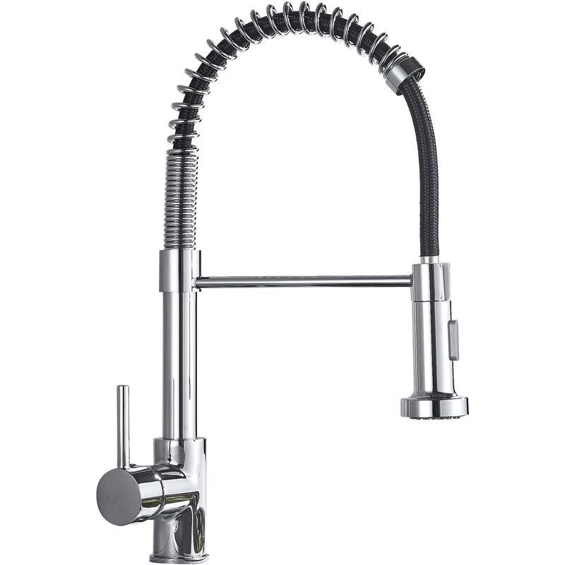 PUREPOWER - Grifo de cocina 360 extensible de acero cepillado