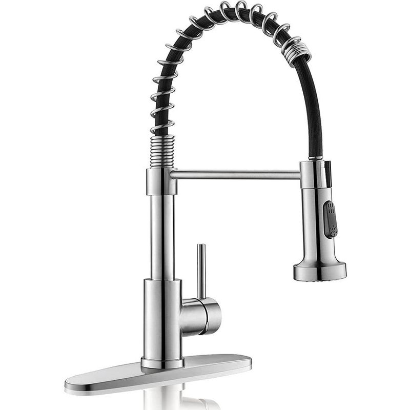 PUREPOWER - Grifo de cocina 360 extensible de acero cepillado