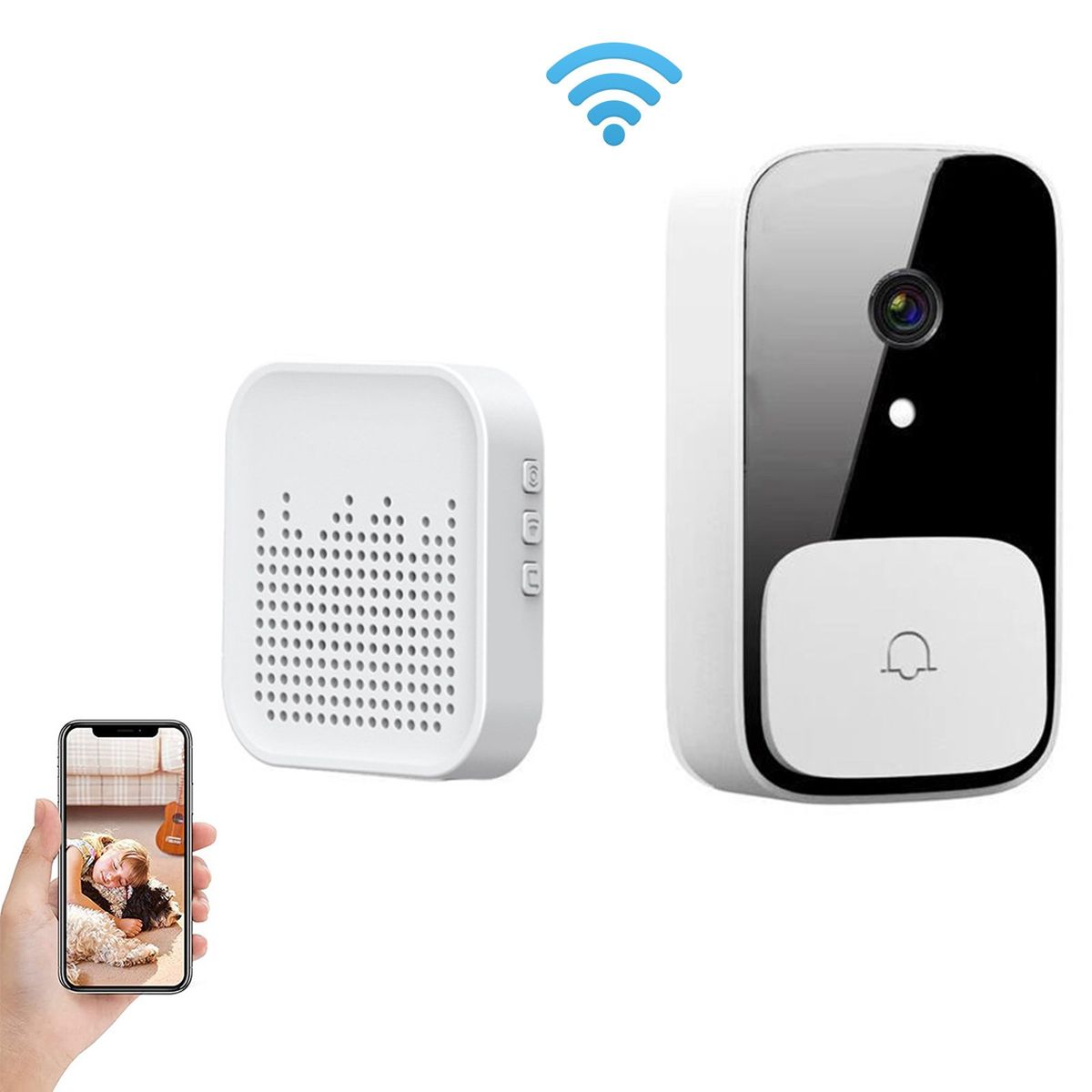 PUREPOWER - Timbre Videoportero Inalámbrico con Bocina Para Hogar