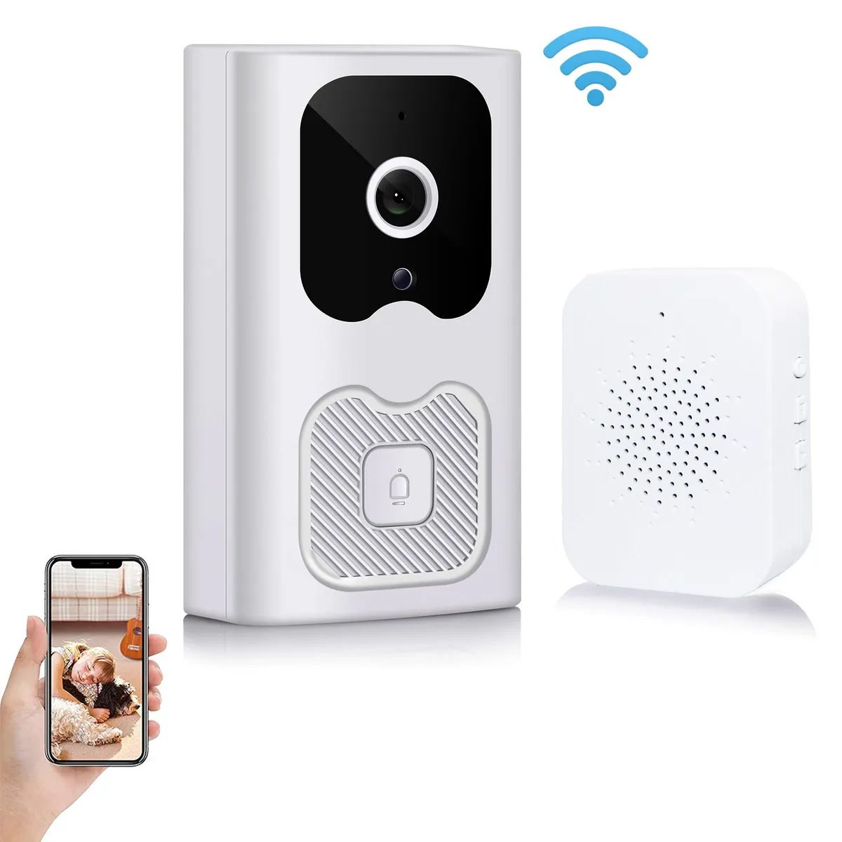 PUREPOWER - Timbre Videoportero Inalámbrico con Bocina Para Hogar