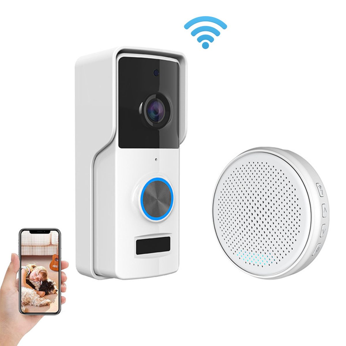 NAUTICA - Timbre Videoportero Inalámbrico con Bocina Para Hogar