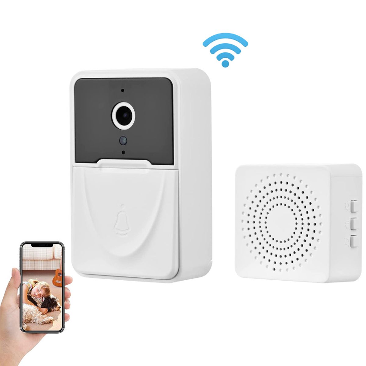 PUREPOWER - Timbre Videoportero Inalámbrico con Bocina Para Hogar