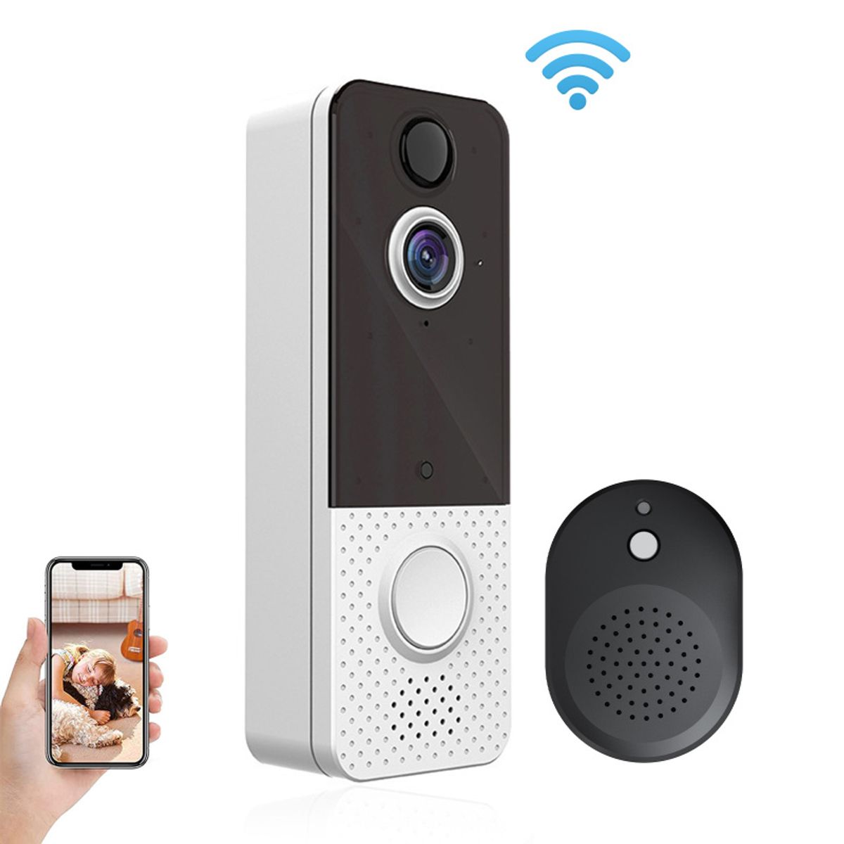 NAUTICA - Timbre Videoportero Inalámbrico con Bocina Para Hogar