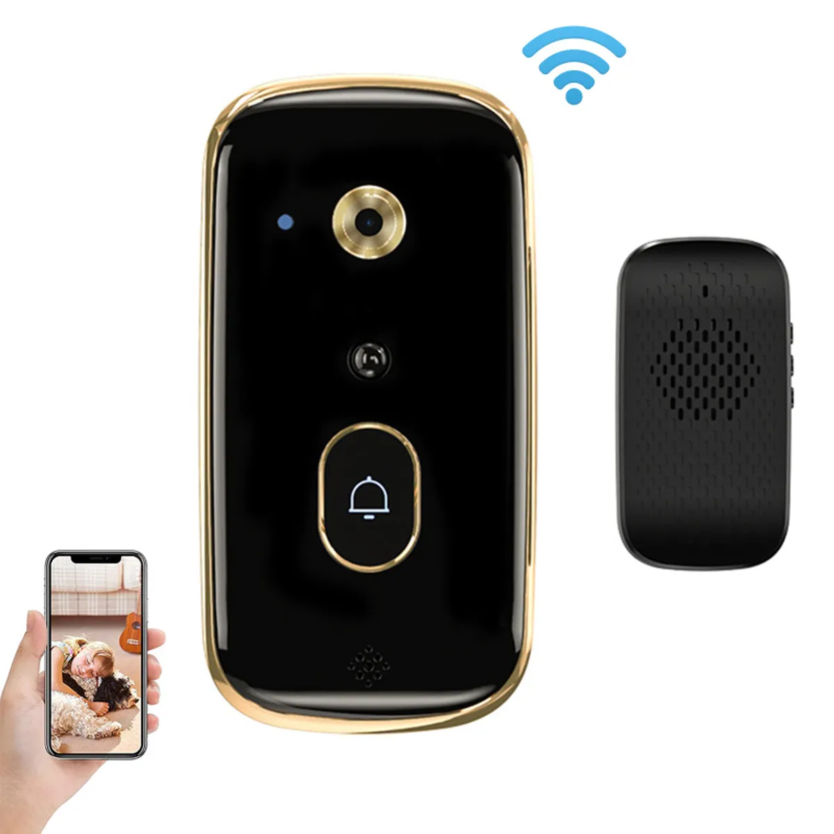 PUREPOWER - Timbre Videoportero Inalámbrico con Bocina Para Hogar.