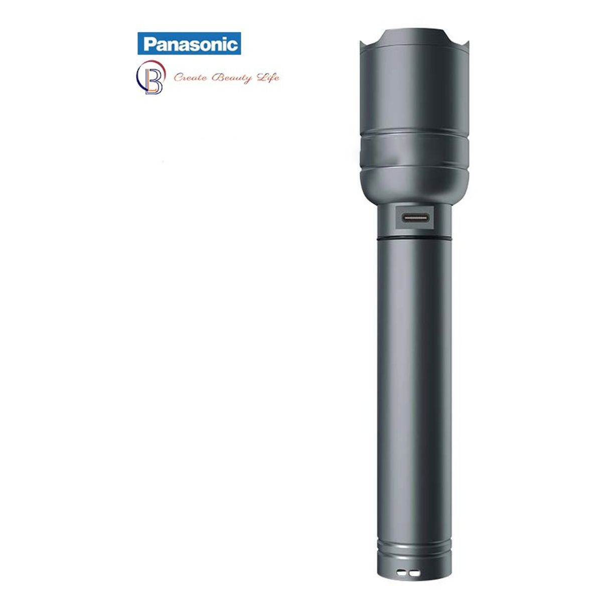 PANASONIC - Linterna de metal LED Recargable Pa-04