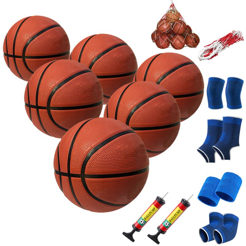 GENERICO - Paquete de 6 Mini pelotas de baloncesto tamaño 3 para niños