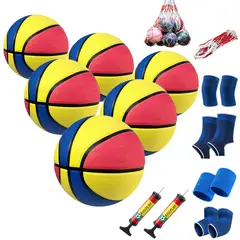 GENERICO - Paquete de 6 Mini pelotas de baloncesto tamaño 3 para niños