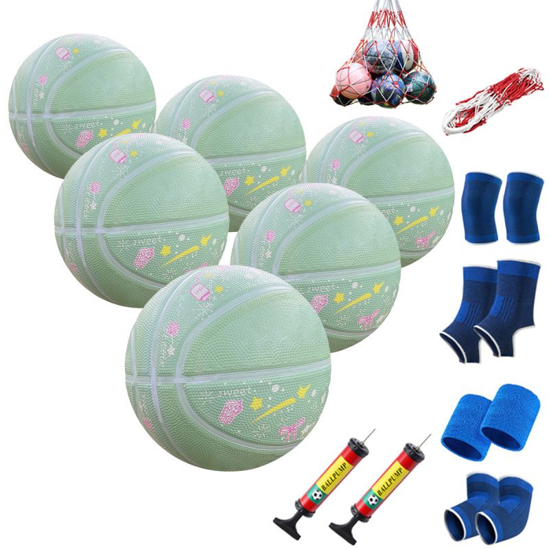 GENERICO - Paquete de 6 Mini pelotas de baloncesto tamaño 3 para niños