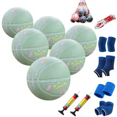 GENERICO - Paquete de 6 Mini pelotas de baloncesto tamaño 3 para niños