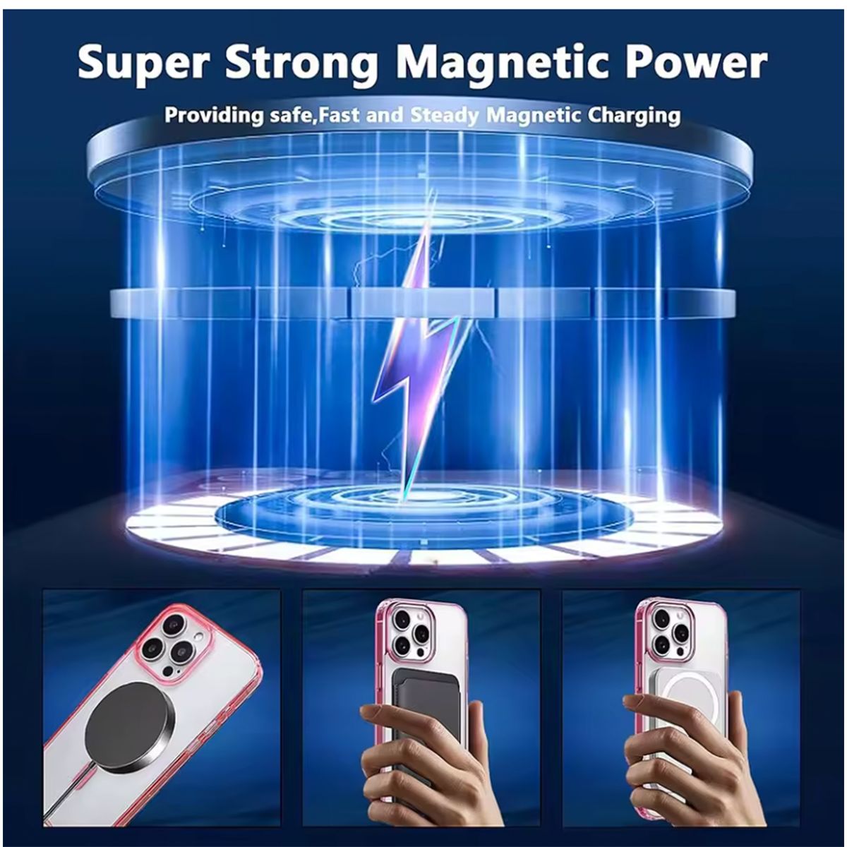 JOIGO - Carcasa Transparente Reforzada Borde Color Para IPhone 11 Rojo