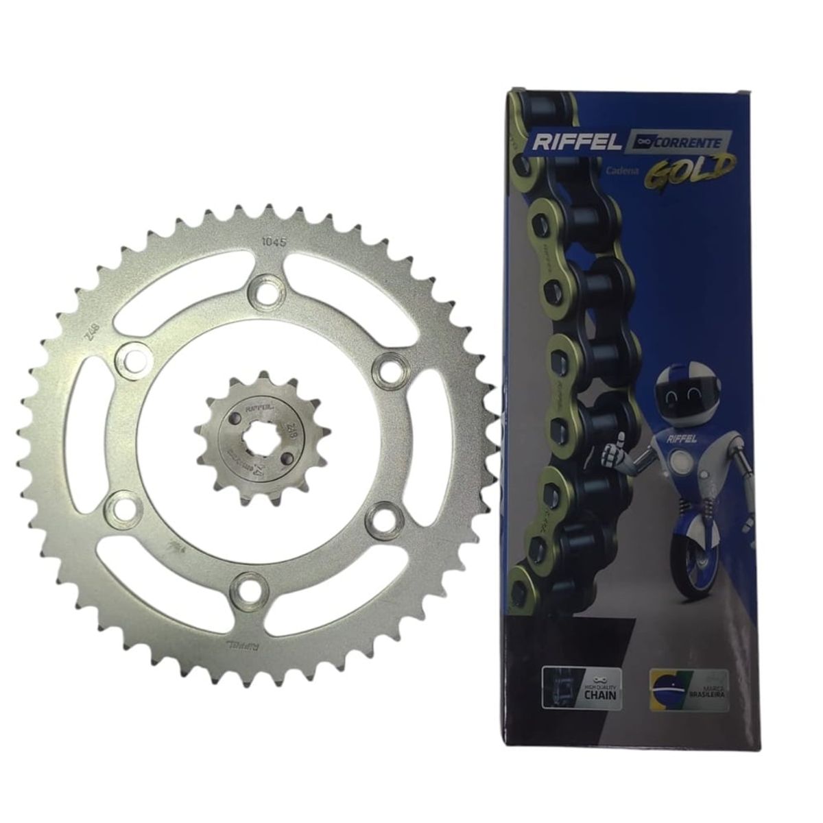 GENERICO - Kit De Transmision Moto Loncin Sx 250 Tt C/ Cadena Dorada