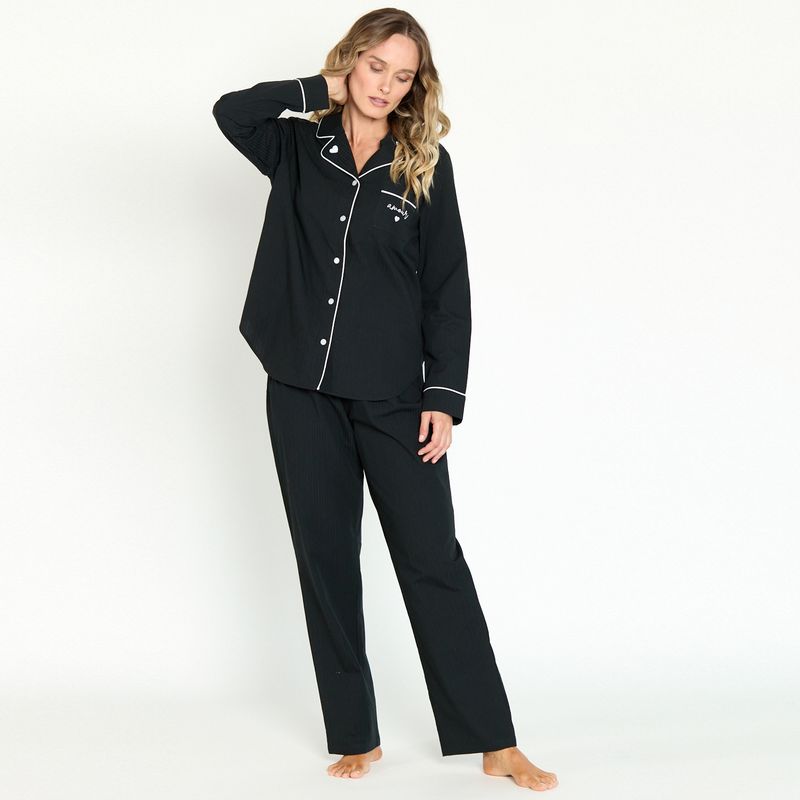 BARBIZON - Pijama de Mujer Margaret Sport Negro