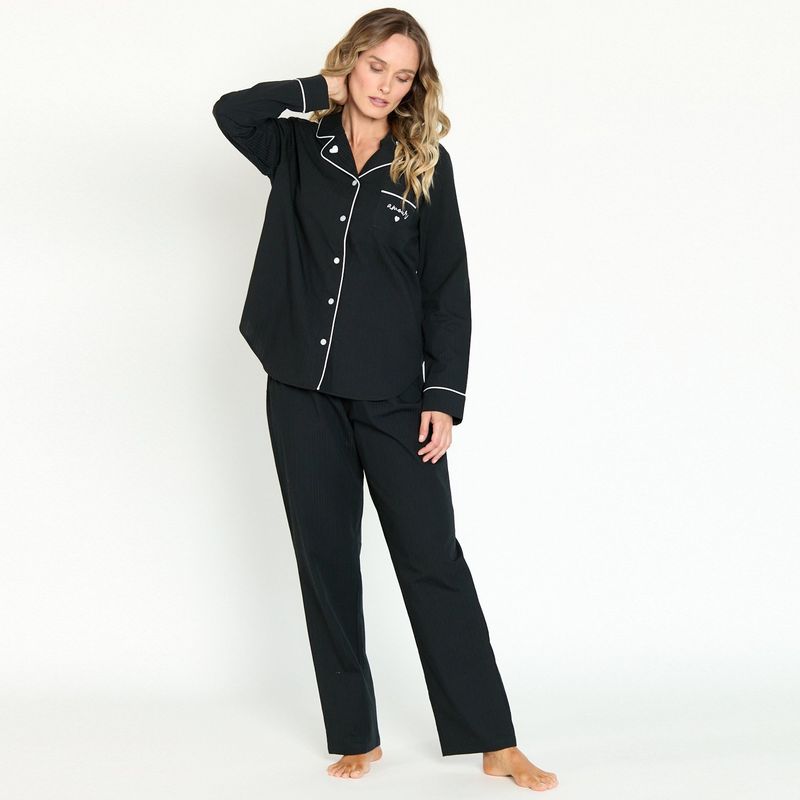 BARBIZON - Pijama de Mujer Margaret Sport Negro