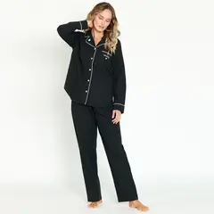 BARBIZON - Pijama de Mujer Margaret Sport Negro
