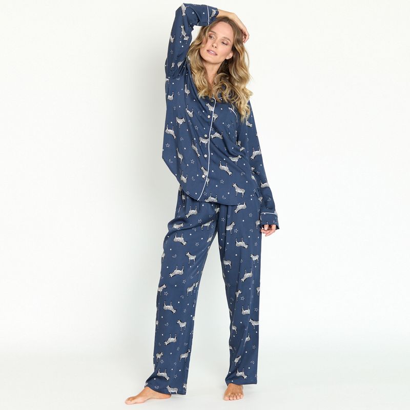 BARBIZON - Pijama de Mujer Helena Azul