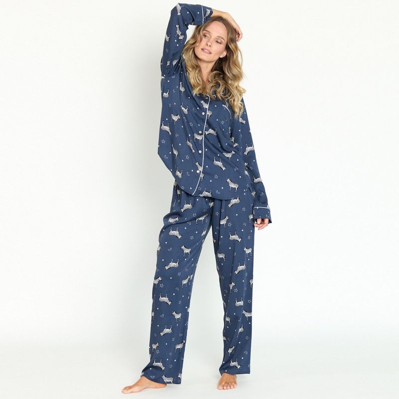 BARBIZON - Pijama de Mujer Helena Azul