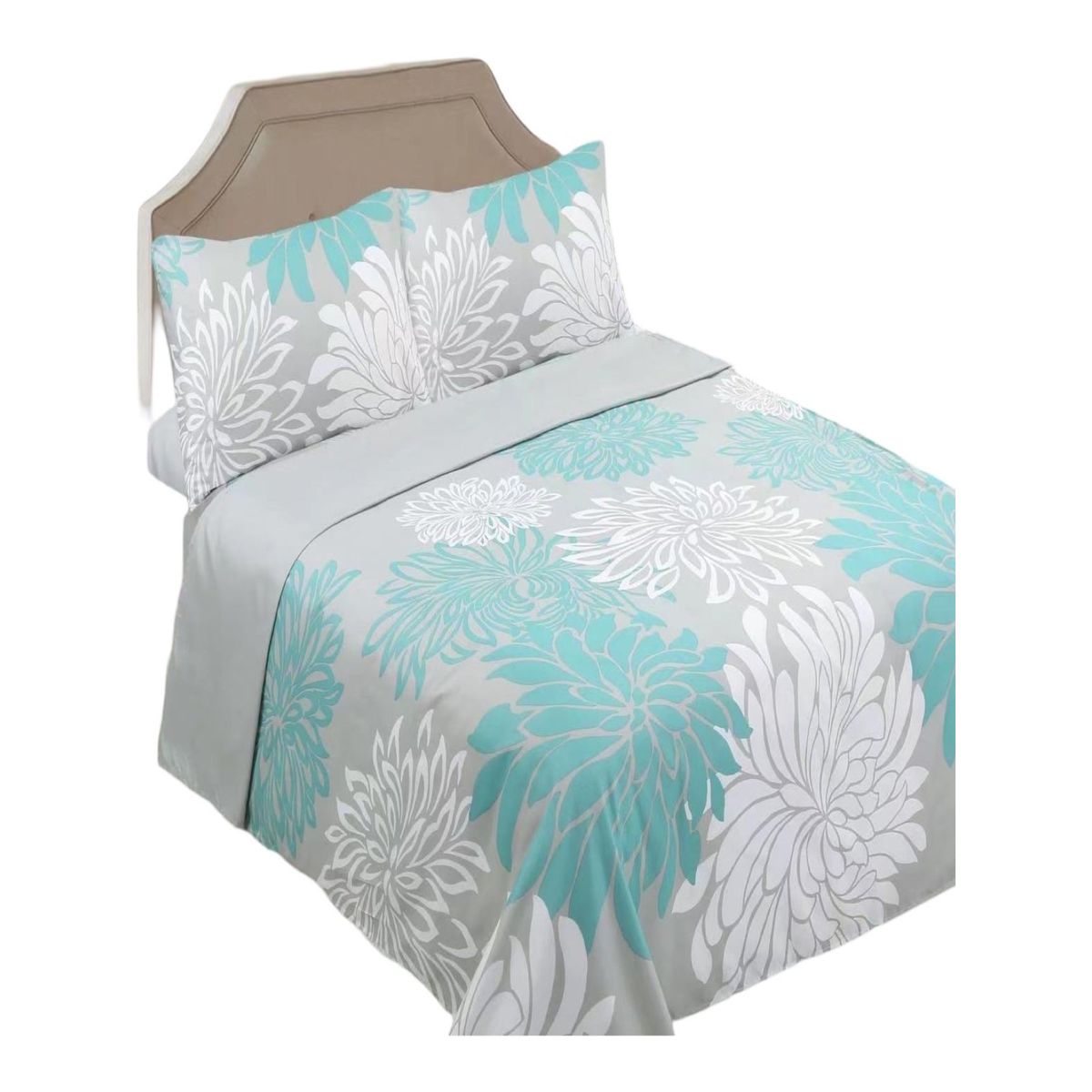 GENERICO - JUEGO DE SABANAS PLAZA Y MEDIA CON DISEÑO