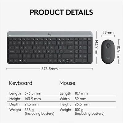 Imagen 2 del producto Kit De Teclado y Mouse MK470 - Blanco