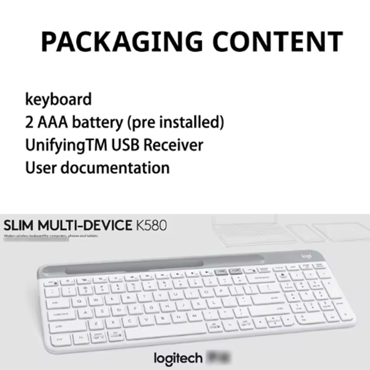 LOGITECH - Teclado Logitech K580 Bluetooth multidispositivo Rosa