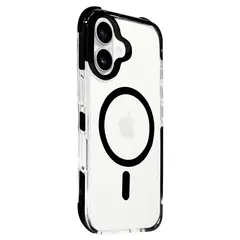 JOIGO - Carcasa Transparente Reforzada Borde Color Para IPhone 11 Negro