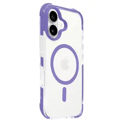 JOIGO - Carcasa Transparente Reforzada Borde Color Para IPhone 11 Lila.