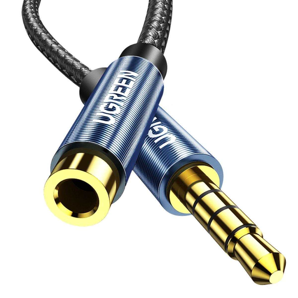 UGREEN - Cable Extensión 35mm 4 Polos MH 2M Negro Ugreen