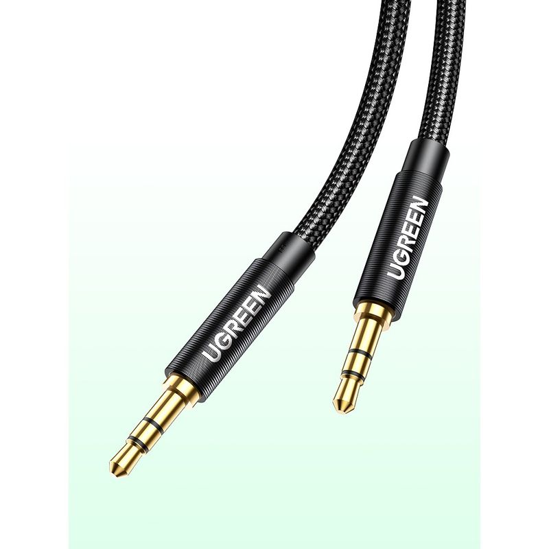 UGREEN - Cable Auxiliar 35mm MM 2M Trenzado Negro Ugreen