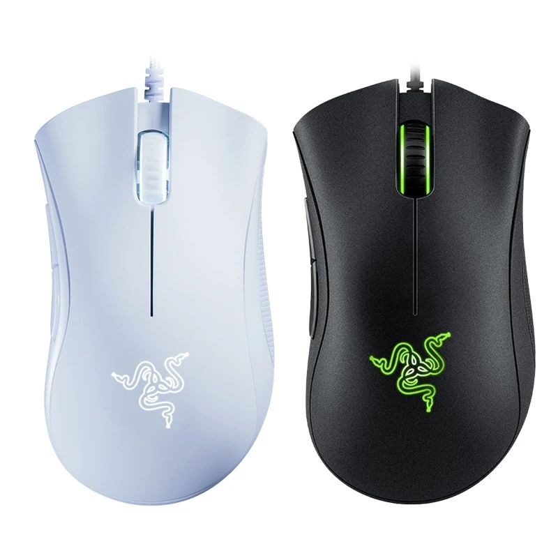 RAZER - Set 2 Mouse Razer DeathAdder Essential Gamer 6400DPI Blanco Y Negro