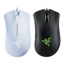 RAZER - Set 2 Mouse DeathAdder Essential Gamer 6400DPI Blanco Y Negro