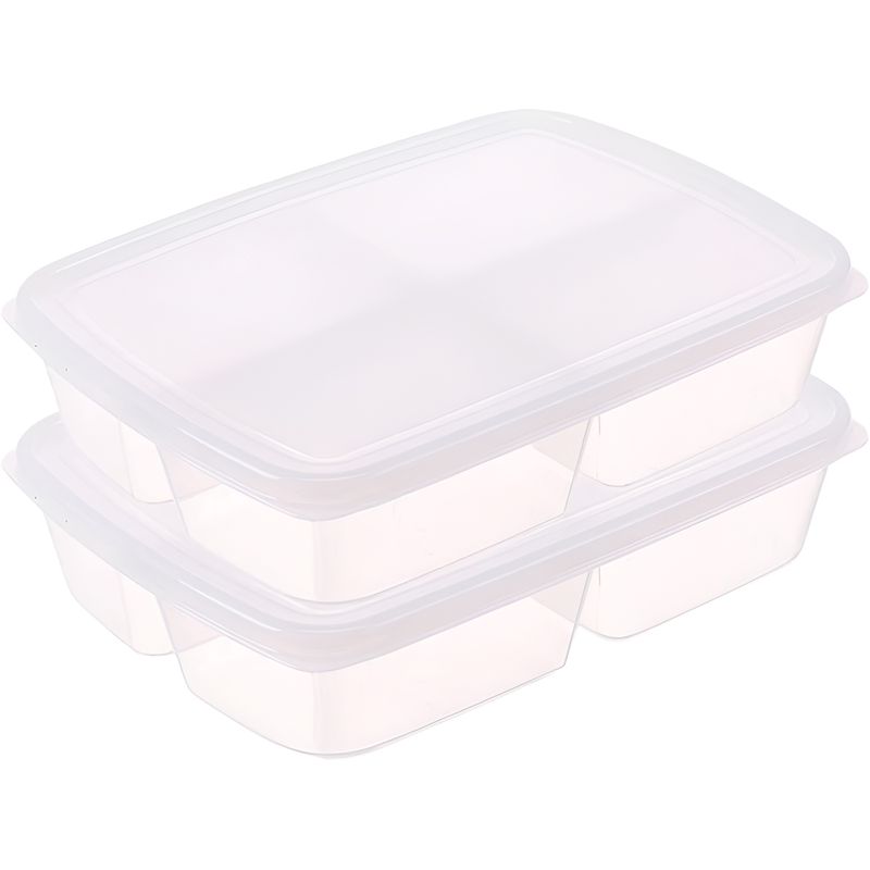 GENERICO - Pack X2 Contenedor De Alimentos Organizador Taper Cocina