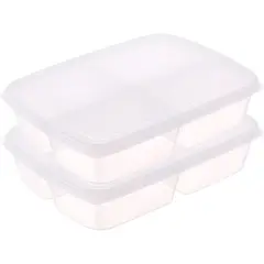 GENERICO - Pack X2 Contenedor De Alimentos Organizador Taper Cocina