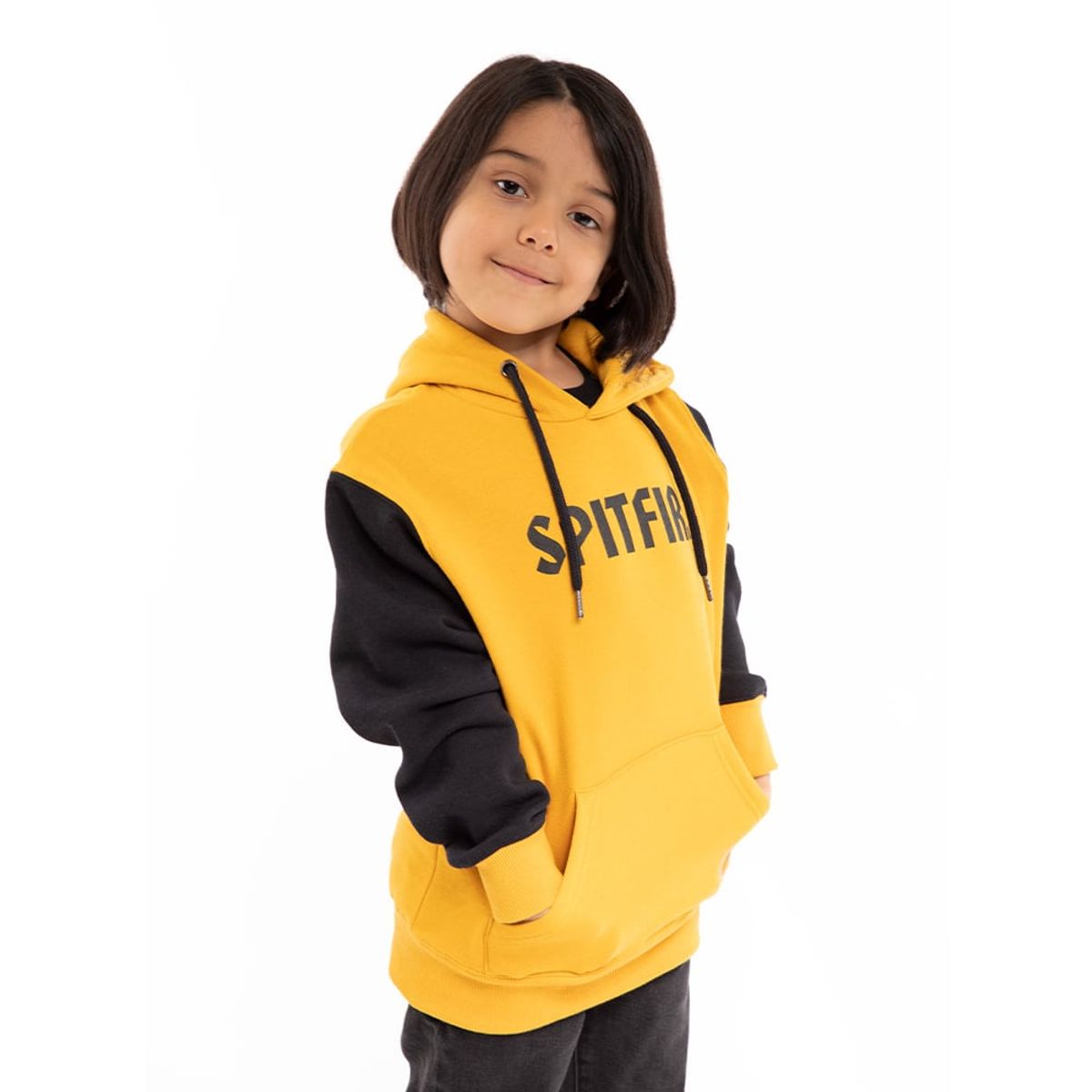 SPITFIRE - Polerón Hoodie Niño Spitfire Negro Amarillo