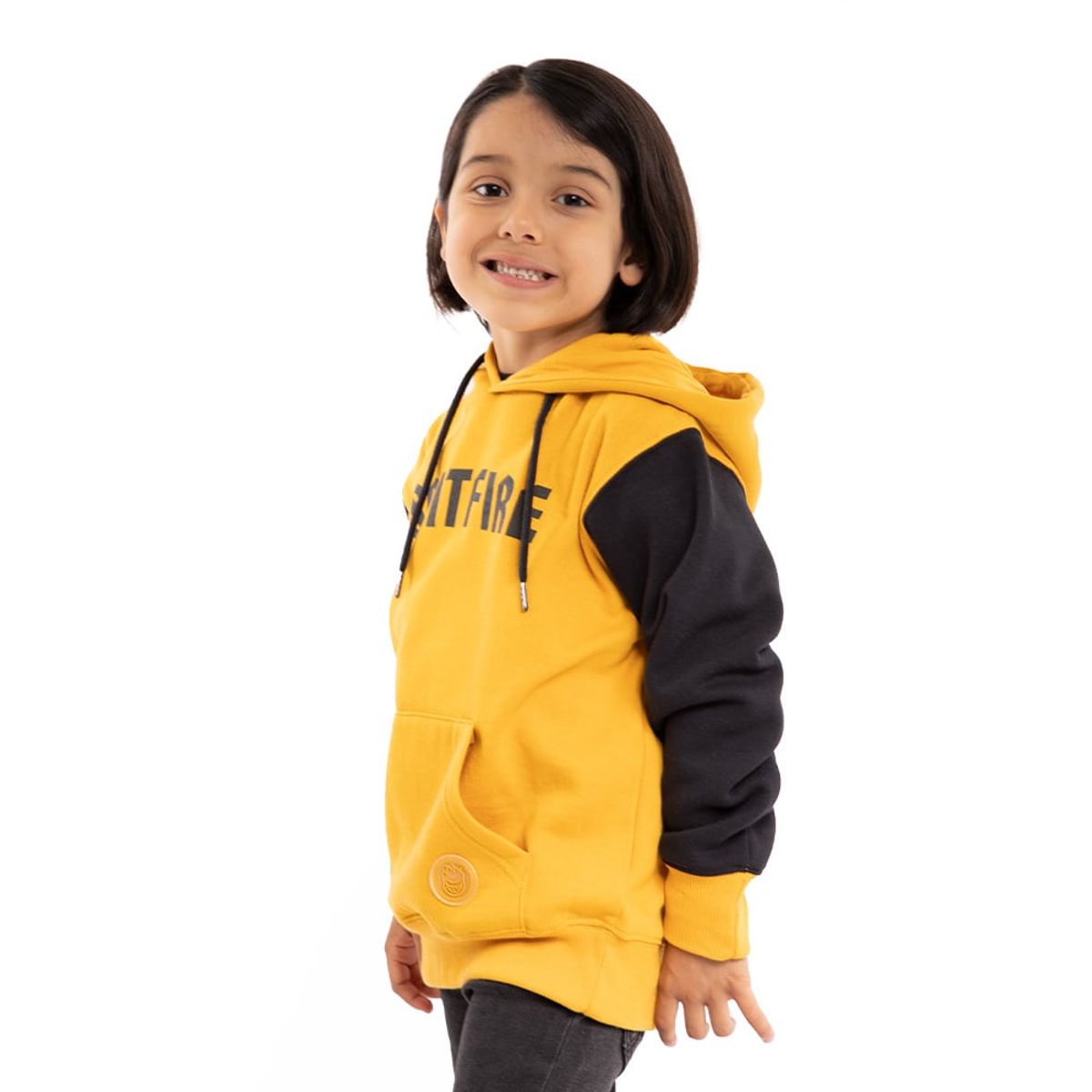 SPITFIRE - Polerón Hoodie Niño Spitfire Negro Amarillo
