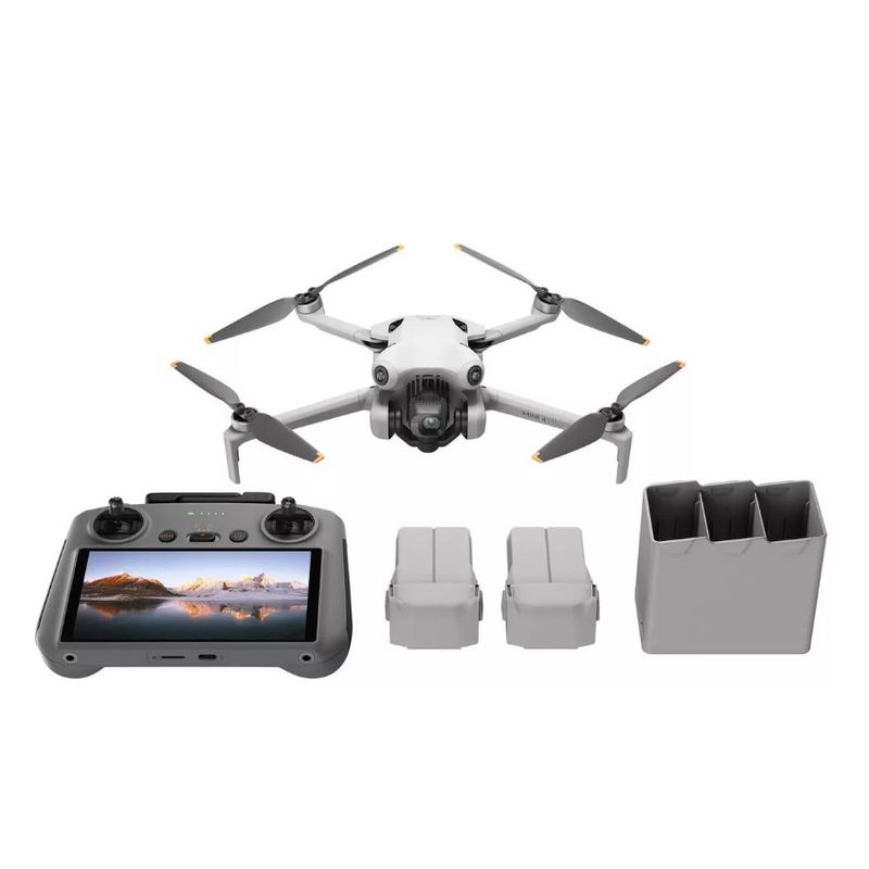 DJI - Drone Dji Mini 4 Pro Fly More Combo Plus (dji Rc 2) Color Gris