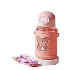 GENERICO - Botella De Agua Osito Kawaii Portatil Rosado Para Niños Y Niñas