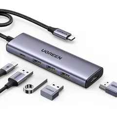 UGREEN - Multipuerto USB-C HDMI+3USB+PD