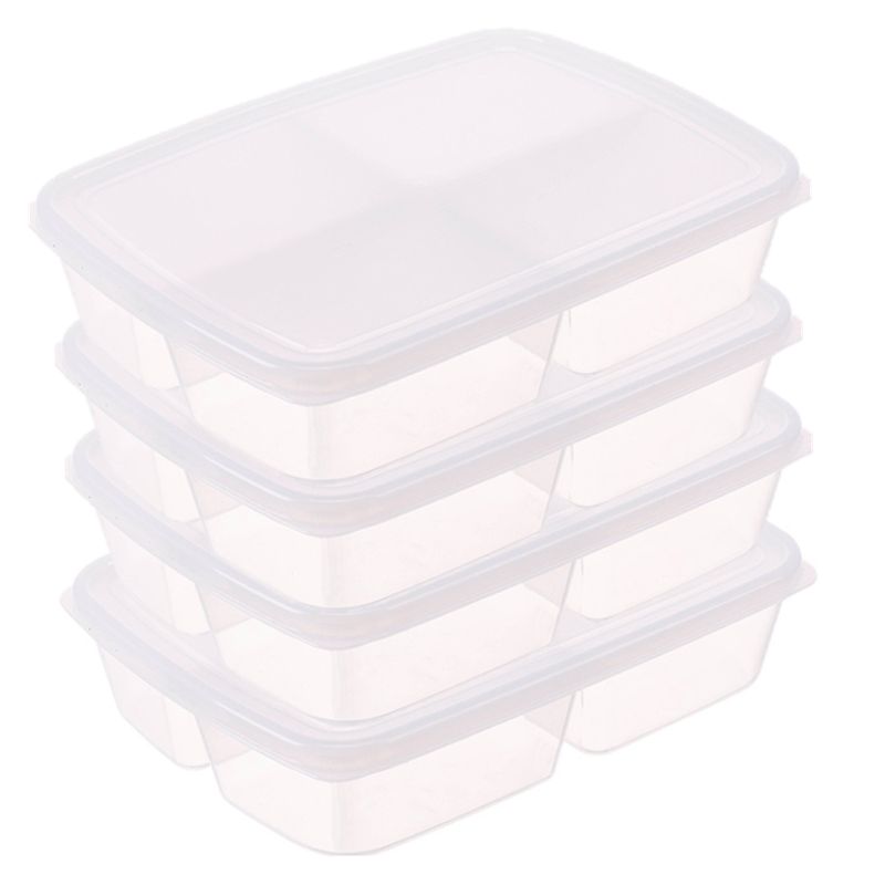GENERICO - X4 Organizador Refrigerador Cocina Contenedor Comida Taper