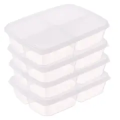 GENERICO - X4 Organizador Refrigerador Cocina Contenedor Comida Taper